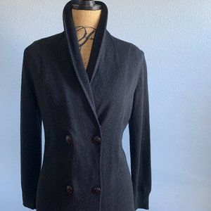Oscar De La Renta Black Classic Knit Sweater Dress